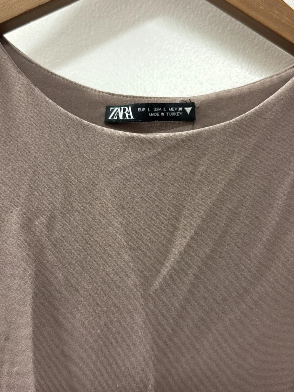 ZARA Mauve-Taupe Sleeveless Bodysuit